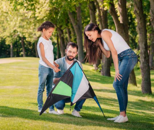 Young Family in a park